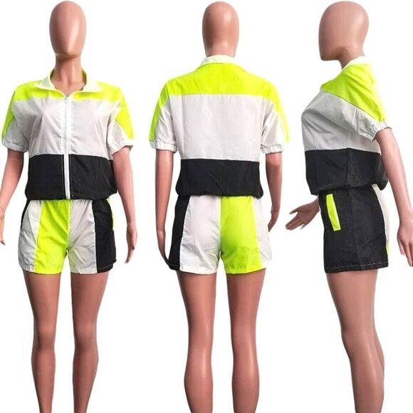Ladies Color Block Two-piece Set sz Large - Picture 1 of 4